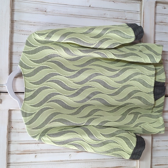 Andria Lieu Collection, pastel green and grey knit blazer. XL - Picture 3 of 6